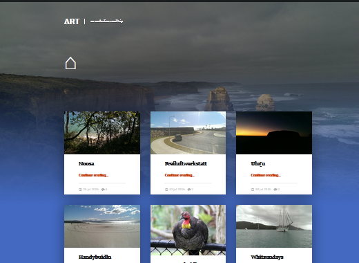 Screenshot Reiseblog Australien 